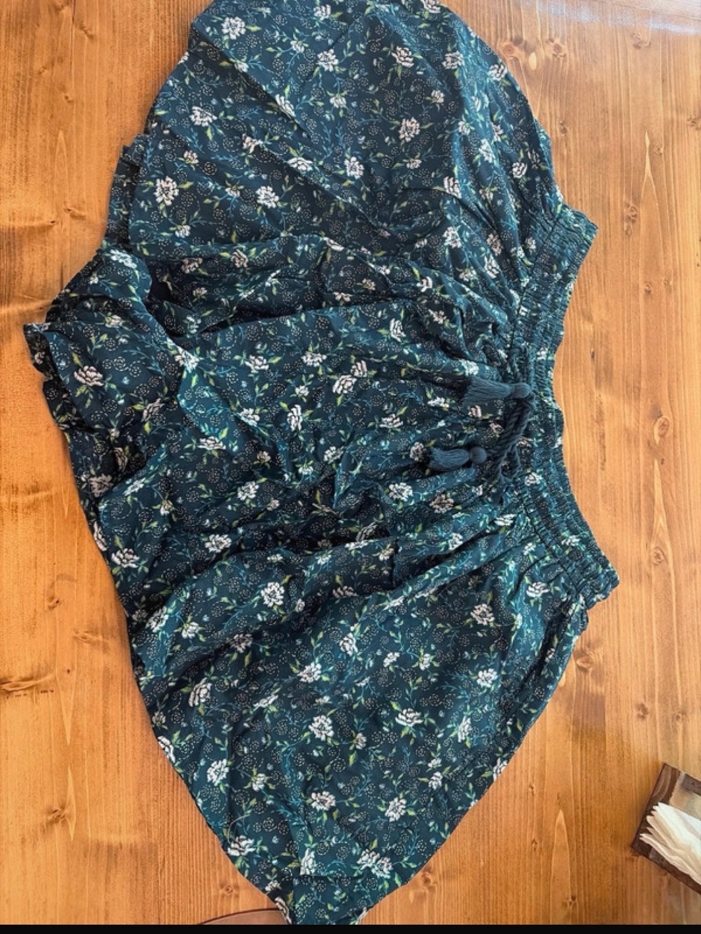 Old Navy Teal Floral flutter shorts